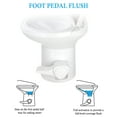 Gravity Flush Toilet 20" Seating Height RV Toilet Foot Pedal