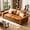Brown-2 seat, variant on JULY'S SONG 85" Luxury Modern Sofa Couch for Living Room with Deep Seat, 2 Seater Linen Loveseat for Bedroom, Comfy Love Seat for Apartment, White