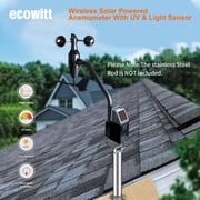 Ecowitt WS68 Wireless Solar Powered Digital Anemometer for Home Weather Station, Pole Mount Wind Speed and Wind Direction Measurement Sensor, Accessory Only