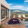 thumbnail image 2 of Pink Flamingo Outdoor Rug 3x5 Ft, Non Slip Washable Area Rug, Green Summer Tropical Botanical Black Patio Rugs Carpet Runner, Large Floor Mat for Indoor/Outdoor Deck Porch Camping, 2 of 8