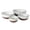 White, variant on Gibson Elite William Crest 4 Piece Nesting Bowl Set, Round Stoneware Mixing Bowls, Reactive Glaze Finish, 5”, 6.25”, 7.5”, 9”, Prep & Serving Bowls, Microwave & Dishwasher Safe - Green