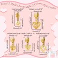 thumbnail image 2 of 40Pcs 5 Styles Heart Pendants 12-16.5mm Tibetan Style Love Charms Alloy Heart Dangle Pendants Golden Silver Heart European Dangle Charms for DIY Jewelry Making Hole: 4.5-5mm, 2 of 6