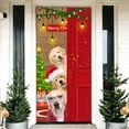 thumbnail image 5 of Christmas Decorative Dogs Door Banner, Eye-Catching Christmas Front Door Cover for Christmas Decorations Or Party Supplies 72.83×35.43Inch Red, 5 of 5