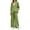 Green, variant on Womens Fall Outfits Sets 2 Pieces Relaxed Fit Long Sleeve Single Button Linen Blazer Matching Pleated Wide Leg Solid Color Pants Casual Wear Cozy Clothing Sets
