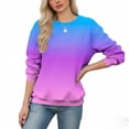 thumbnail image 5 of Xuyuer Women's Fashion Printed Long Sleeve Loose Blouse, Round Neck Hoodless Sweatshirt for Casual Spring Wear, Weekend Outings and Cozy Layering, 5 of 5