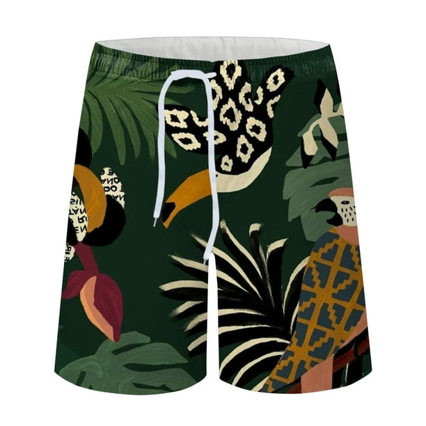 Giftesty Men Swimwear Clearance,Men 3D Printing Breathable Seaside Vacation Beach Shorts