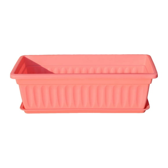 S SERENABLE Flower Pot Vegetable Planting Box Window Box Planter for Deck Porch Entrance Pink