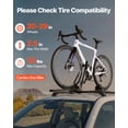 thumbnail image 3 of VEVOR Support de Vélo sur Toit Robuste pour Voiture et Bicyclette, Support Vertical avec Verrou, 3 of 9