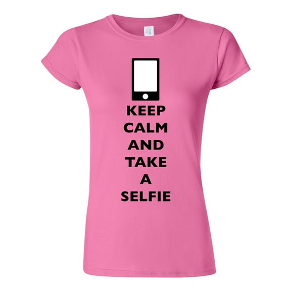 Junior Keep Calm And Take A Selfie Phone Camera Picture Funny DT T-Shirt Tee