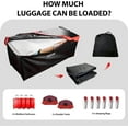 thumbnail image 6 of Rockland Soft Hitch Waterproof Cargo Carrier Bag, 14.5 cu.ft., 55" x 19" x 24", 100% Weather Resistant Storage with an Anti Theft Lock and 4 Safety Straps, for Cars Trucks SUVs, 6 of 8