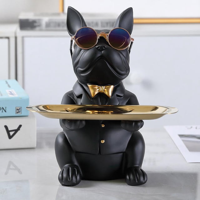 Bandeja de almacenamiento de figuritas, soporte para llave de entrada de banco de monedas, estatua de arte moderno para el hogar