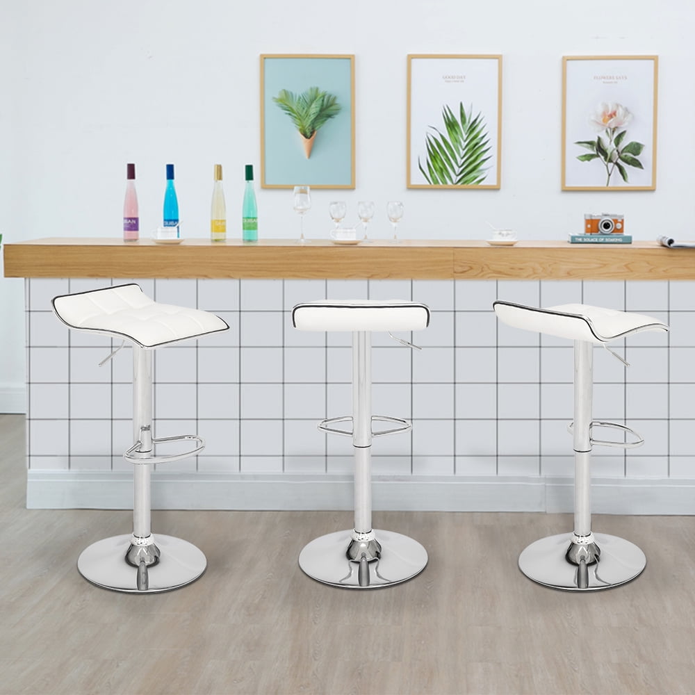 Lowestbest 2Pcs/Set Bar Chair Bar Stools, Adjustable Swivel Bar Stools Chairs, White Lowestbest 2Pcs/Set Bar Chair Bar Stools, Adjustable Swivel Bar Stools Chairs, White