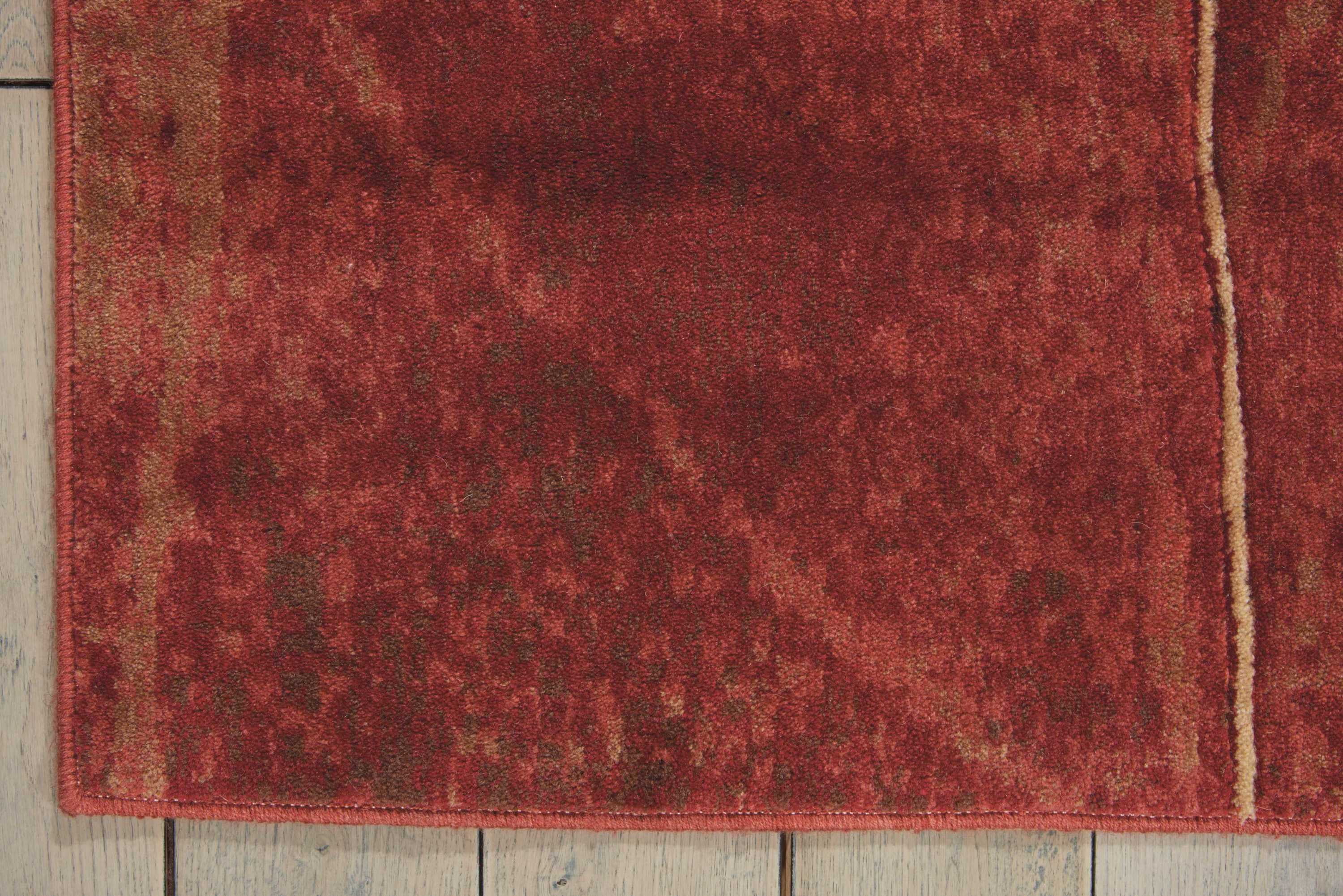 Nourison Somerset Modern Botanical Flame 3'6" x 5'6" Area Rug, (4' x 6')