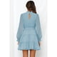 thumbnail image 3 of Vestido de mujer suave, cintura alta, manga larga, volantes, transpirable, vestido de moda con pretina, 3 of 5