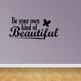 thumbnail image 1 of Empresal Be Your Own Beautiful Vinyl Wall Decals Teen Wall Decor Black 28"Hx13"W PC58, 1 of 5
