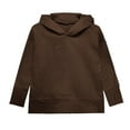 thumbnail image 2 of JUSLIO Hoodies for Girls Casual Solid Color Hooded Sweatshirt Athletic Fall/Winter Long Sleeve Tops Sweatshirts Coffee(5 Years）, 2 of 7
