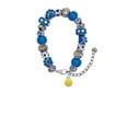 thumbnail image 2 of Delight Jewelry Silvertone 3-D Enamel Water Polo Blue Paw Print Bead Bracelet, 7"+2", 2 of 4