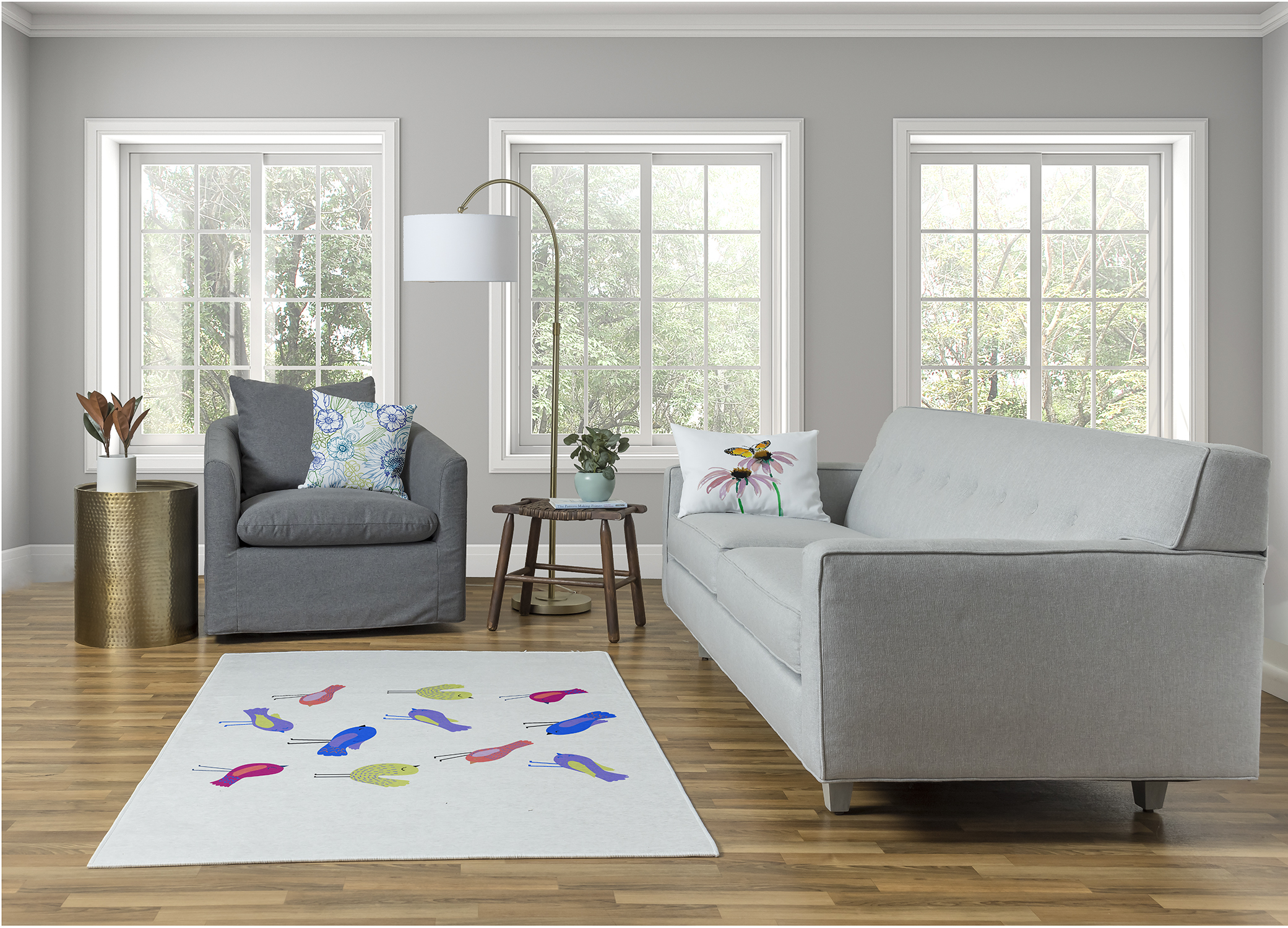Simply Daisy Tropical Resort Bird Area Rug, 4' x 6'