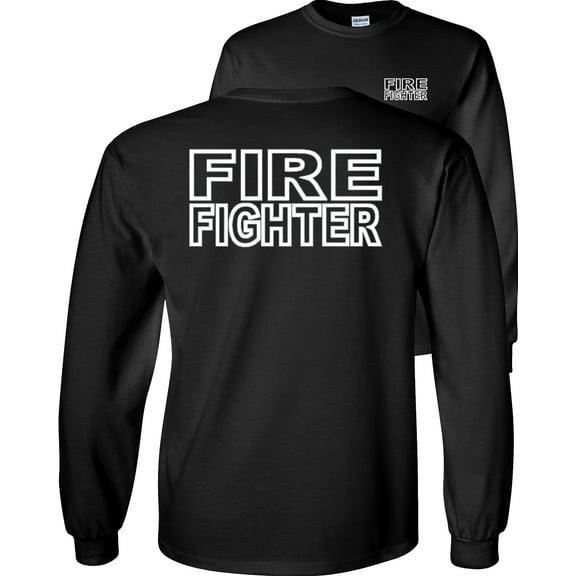 Fair Game Fire Fighter Long Sleeve Shirt-Black-Small