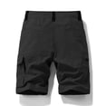 thumbnail image 6 of HOOMEUMY Mens Cargo Shorts Stylish Lightweight Casual Summer Elastic Waist Basketball Baseball Short Pants with Pockets Black 30, 6 of 9