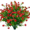 thumbnail image 1 of Flores artificiales falsas para exteriores resistentes a Los rayos UV Oso de Fresa Paquete de 12 Vegetación de plástico sintético, 1 of 6