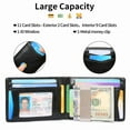 thumbnail image 7 of FALAN MULE Wallet for Men Bifold RFID Blocking Front Pockets Wallet Credit Card Holder Minimalist Leather Money Clip Mens Wallet with 12 card Slots, 7 of 7