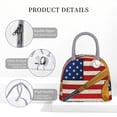 thumbnail image 4 of Fotbe American Flag And Baseball Bolsa de Almuerzo con Estampado, Lonchera Aislada, Contenedor de Comida Reutilizable Tipo Cooler a Prueba de Fugas, 4 of 6