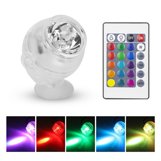 Aquarium Spotlight USB Colorful Gradient Diving Light LED Small Lamp for Romantic Fish Tank ,Light is Soft