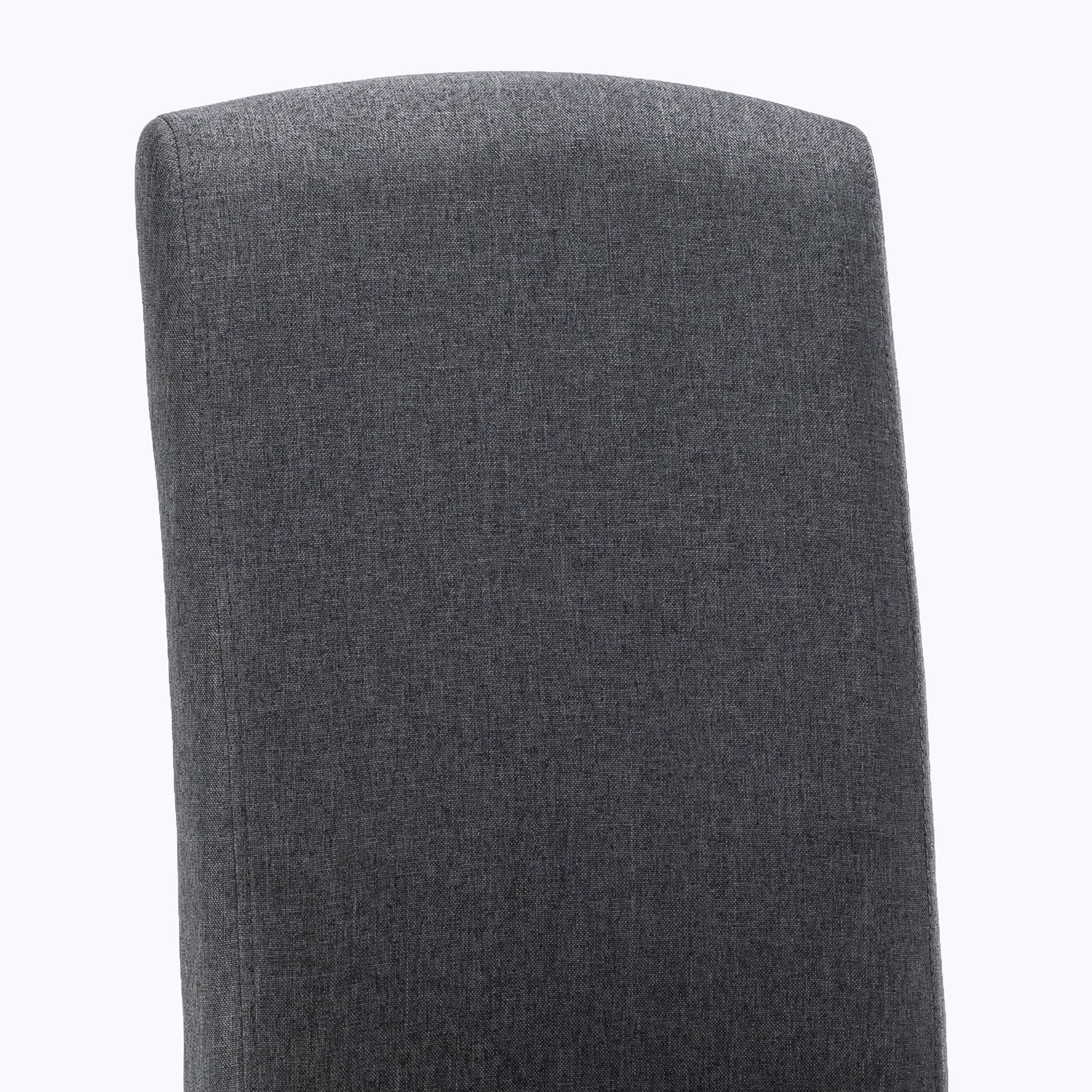 Modern 2 PC Polyester Dining Chair Set with Diamond Tufted Back and Wooden Legs, Dark Grey - AC Pacific