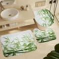 thumbnail image 6 of Beautiful Bamboo Shower Curtain Sets for Bathroom, 4Pcs Natural Green Tree Plants Bathroom Sets with Non Slip Rugs, Toilet Lid Cover, Bath Mat, Shower Curtain, Bathroom Decor, 6 of 8