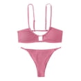 thumbnail image 2 of LSLJS Women's Solid Color Sexy Split Bikini Swimsuit Swimsuit Set, Women's Bikini Swimsuits, 2 of 3