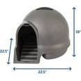 thumbnail image 2 of Petmate Booda Dome Clean Step Plastic Enclosed Cat Litter Box, 95% Recycled, Brushed Nickel, 2 of 9