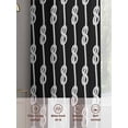 thumbnail image 6 of Decoration Art Sheer Curtains 72 Inch Long 2 Panels, Vintage Black Knot Texture Decoration Light Filtering Rod Pocket Curtains, Sheer Voile Drapes for Living Room Bedroom, 52"x72", 6 of 8