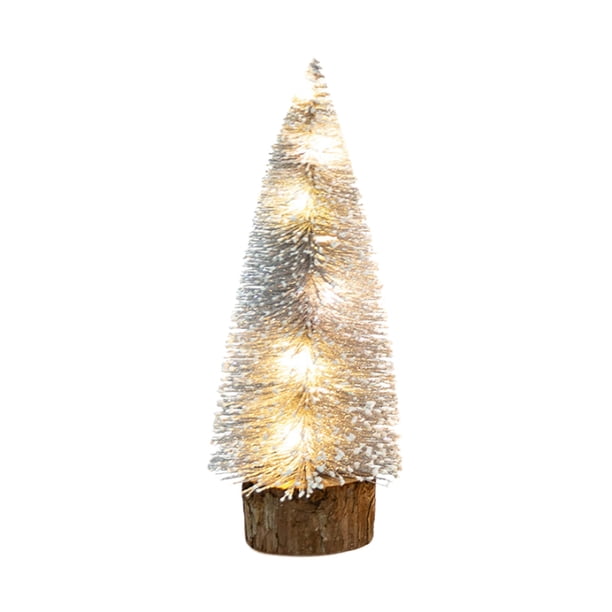 Decoraciones Del Árbol de Navidad,Colorido Mini Led Iluminado Árbol de Navidad para Escritorio,Árbol de Navidad Pequeño con Base de Madera,Luces Del Árbol de Navidad,,