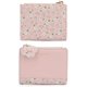 thumbnail image 2 of Cartera para mujer floral pequeña de cuero vegano tarjetero organizador niñas flor monedero, floral rosa Feliz Sencillez, 2 of 5
