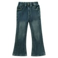 thumbnail image 6 of HAOTAGS Big Girls' Jeans Stright Leg（5-15） High Wasit Denim Pants with Pocket Navy Size 15 Years, 6 of 9