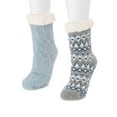 thumbnail image 3 of Muk Luks Women's Fuzzy Chenille Plush Lined Cabin Socks, 2-Pack, Sizes S-XL, 3 of 5