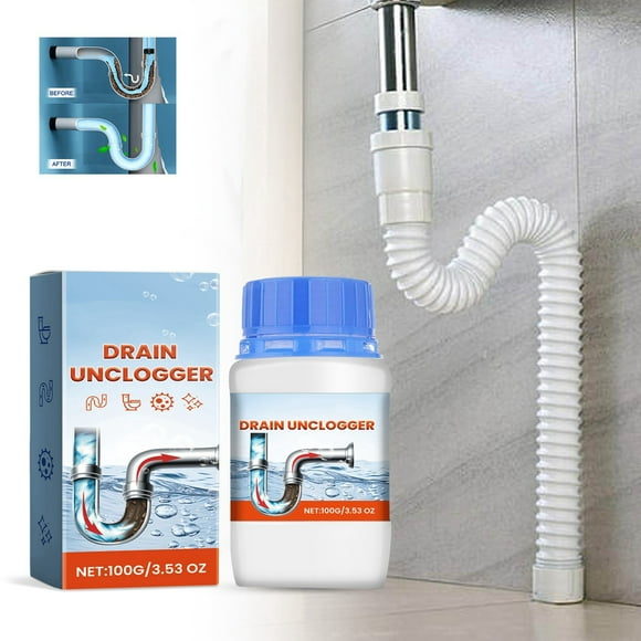 asddcavvf Pipe Dredging Agent Powerful Dissolves Toilet Toilet Floor Drain Kitchen Sewer Powder Oil Clog !(100ml) Glass Shower Door