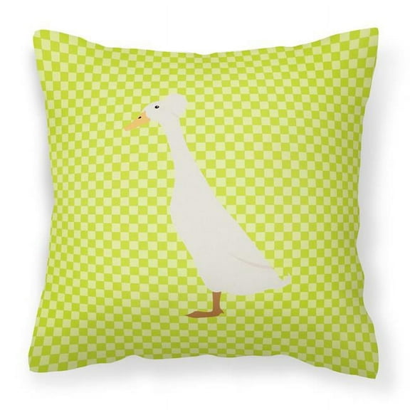 Carolines Treasures BB7685PW1414 Bali Duck Green Fabric Decorative Pillow, 14 x 14 in.