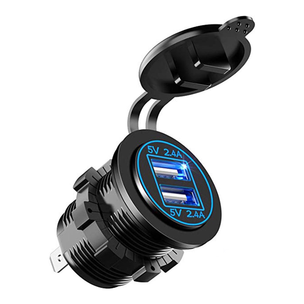 Car Usb Charger Modified Ubs 5V4.8A Double Aperture Waterproof And Dust