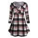 thumbnail image 1 of Camiseta Swing Talla Extra a Cuadros Rosegal  Mangas largas de talla grande, 1 of 5