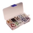 thumbnail image 1 of lionlar 3x 9000 Pack Rhinestone Flatback Resin Buttons Resin Flatback Craft for Clothings, Handbag, Purses, Shoes Decor, 1 of 9