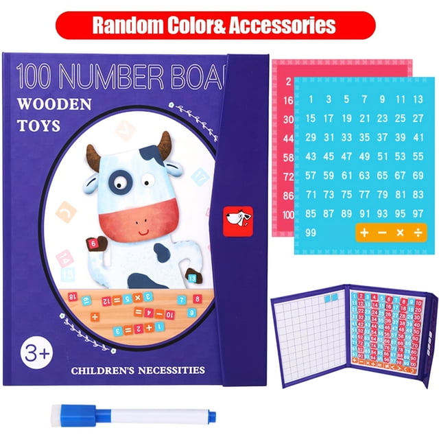 QJUHUNG Magnetic Alphabet and Numbers Learning Book Set Educational Toys for Kids 3-6 Years Early Development Logic & Math Puzzle Activities Fun Drawing Board Game with Magnetic Match