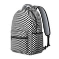 thumbnail image 2 of Black and White Checkered Backpack for School,Cute School Bag,Schoolbag with Adjustable Shoulder Straps & Padded Back,15.3"x11"x7.1"., 2 of 6