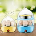 thumbnail image 3 of Vaporera de huevos multifuncional Hervidor de huevos Artefacto de doble capa para hervir huevos en el hogar Mini máquina de desayuno de acero inoxidable para huevos al vapor, 3 of 6