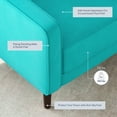 thumbnail image 3 of BELLEZE Mid-Century Modern Velvet Armchair - Valencia (Mallard Teal), 3 of 7
