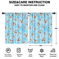 thumbnail image 2 of Blackout Kids Curtains,Corgi Footprint Childrens Insulated Curtains Set Of 2,Bedroom Essentials,Toddler Room Decor 42x54in(106x137cm), 2 of 4