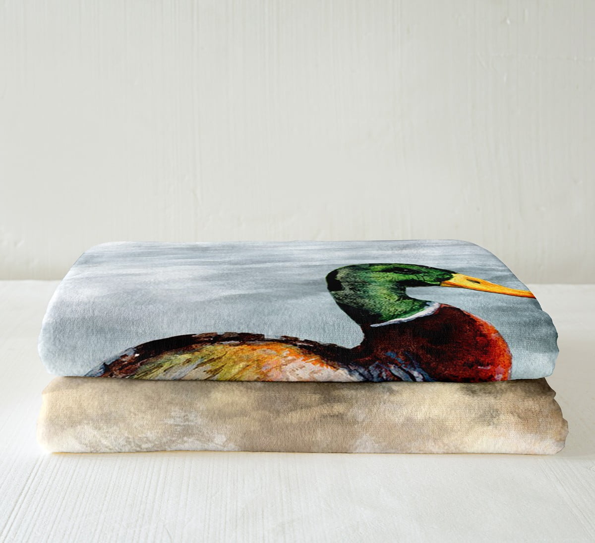 YST Duck Hunting Throw Blanket for Couch Mallard Duck Fleece Blanket Watercolor Animal Sherpa Blanket Rustic Farmhouse Blanket Colorful Duck Bed Blanket Modern Art Room Decorations Breathable Walmart....
