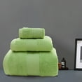 thumbnail image 3 of Long Staple Bath Towel Set Super Absorbent Soft Quick Drying 3 Piece Square Design for Spa and Home, 3 of 5