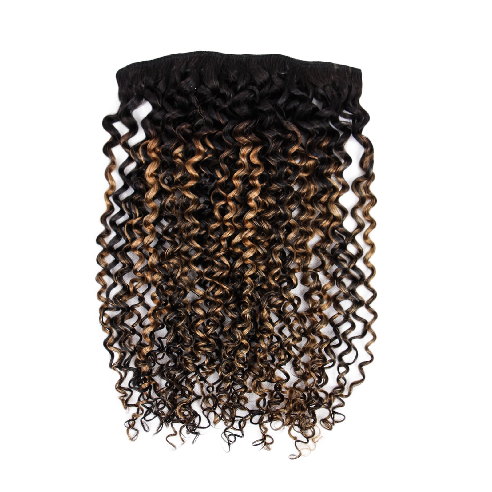 100% Human Hair Wig Curly 18" TP1B/27 Blonde Hair Heat Resistant Bleachable